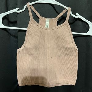 women’s small cropped racerback tank top